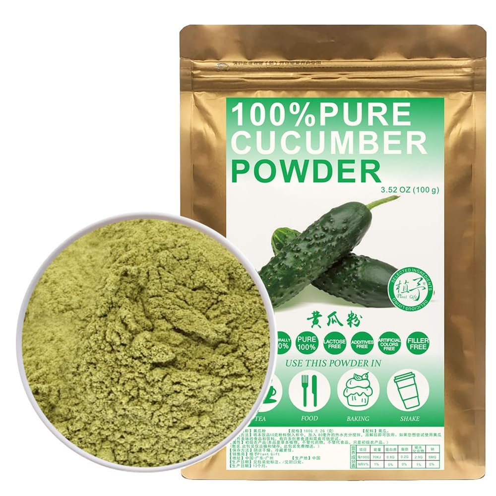 100% Natural Pure Cucumber Powder 100g/3.5oz For Smoothies, Shakes, Baking & Drinks,Tea | Free from Preservatives