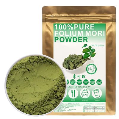 100% Natural Pure Mulberry Leaf Powder 100g/3.52oz  Mulberry Leaf Extract for Cooking Baking Recipes, Baking & Drinks,| Free from Preservatives, No Added Sugar