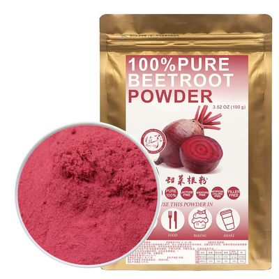 100% Natural Pure Beetroot Powder 100g/3.52oz  Beetroot Dried Powder for Smoothies, Shakes, Baking & Drinks,| Free from Preservatives, No Added Sugar