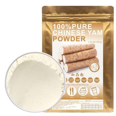 100% Natural Pure Chinese Yam Powder 100g/3.52oz  Shan Yao Powder For Cooking Baking Recipes & Drinks,| Free from Preservatives, No Added Sugar