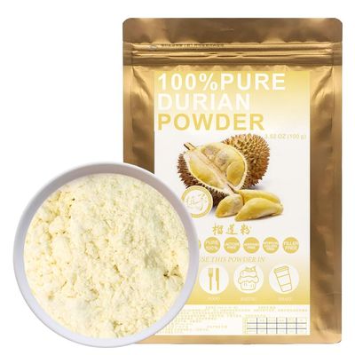 100% Natural Pure Durian Powder 100g/3.52oz  Durian Powder for Smoothies, Shakes, Baking & Drinks,| Free from Preservatives, Freeze-Dried, No Added Sugar