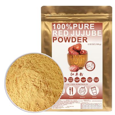 100% Natural Pure Jujube Powder 100g/3.52oz  Cooked Red Dates Powder for Smoothies, Shakes, Baking & Drinks,Tea | Free from Preservatives, Easy to Use Chinese Date
