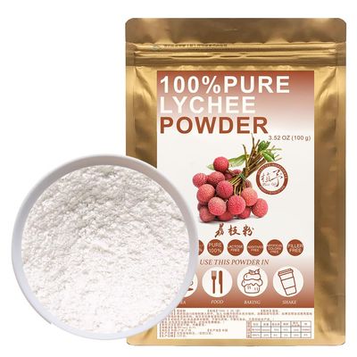 100% Natural Pure Lychee Powder 100g/3.52oz  Lychee Powder for Smoothies, Shakes, Baking & Drinks,| Free from Preservatives, Freeze-Dried, No Added Sugar