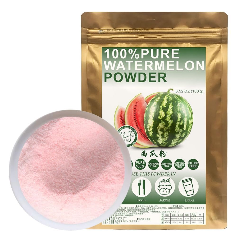 100% Natural Pure Watermelon Powder 100g/3.52oz Watermelon Fruit Dried Powder for Smoothies, Shakes, Baking & Drinks,| Free from Preservatives, No Added Sugar