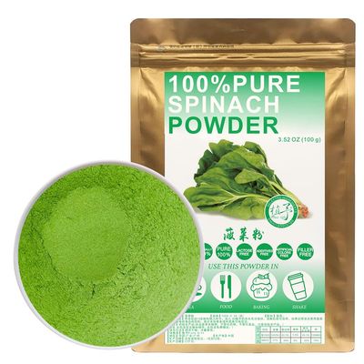 100% Pure Spinach Flour  100g/3.52oz Spinach Powder, Green Powder for Juice, Smoothies, Soups, Baked Dishes, and Recipes