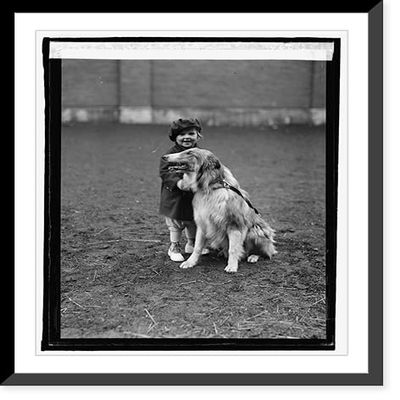 Historic Framed Print, Miss Harriet Rose Sonmer with Sable Son, 4/10/25, 17-7/8" x 21-7/8"