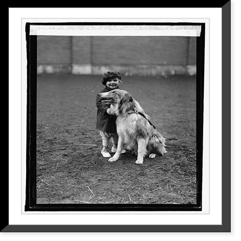 Historic Framed Print, Miss Harriet Rose Sonmer with Sable Son, 4/10/25, 17-7/8" x 21-7/8"