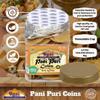 Rani Pani Puri Coins (Uncooked, Microwaveable Wheat Semolina Coins) 14oz (400g) w/Pani Puri Masala (14-Spice Blend for Indian Spicy Water) 1.75oz (50g) ~ All Natural | Vegan | NON-GMO | Kosher view 4