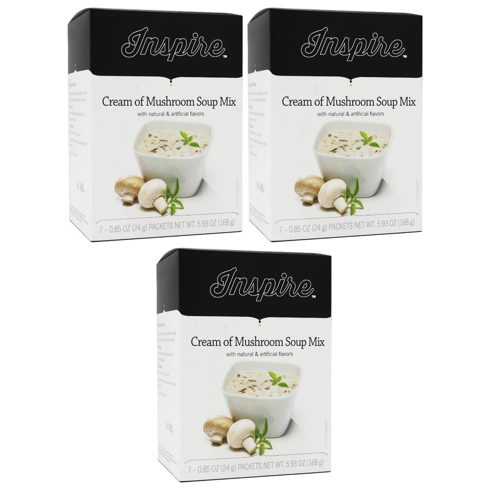 Bariatric Eating Inspire 15g Protein Soup Cream of Mushroom (3-Pack)