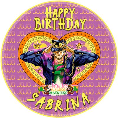 Cakecery Bizarre Adventure Kids Fun Edible Cake Topper Sheet Image Print Round