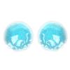 1 Pair of Blue Circular Hot/Cold Compress Eye Pads - Soothe Swollen, Fatigued Eyes with Cooling Gel for Men and Women view 1