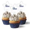 Drake University Cupcake Toppers, Officially Licensed Bulldogs Cupcake Picks, Solid Plastic(Star, 200) view 1