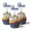 Drake University Cupcake Toppers, Officially Licensed Bulldogs Cupcake Picks, Solid Plastic (Logo, 200) view 1