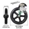 WORDFUN 2pcs 6/7/8in Solid Wheel Replacement for Wheelchairs, Rollator Wheels, PVC Wheelchair Front Wheels, Wear-Resistant Solid Tires Front Wheel with Bearing, Black, Grey view 3