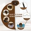Ceiling Fan Cleaner Duster Reusable Microfiber Ceiling Fan Blade Cleaner Removable Duster with Extension Pole Adjusts 13 to 49.7 Inch for Cleaning Walls Bookshelves Furniture Door Window Top (Brown) view 3
