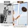 Ceiling Fan Cleaner Duster Reusable Microfiber Ceiling Fan Blade Cleaner Removable Duster with Extension Pole Adjusts 13 to 49.7 Inch for Cleaning Walls Bookshelves Furniture Door Window Top (Brown) view 4
