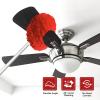 Ceiling Fan Cleaner Duster Reusable Microfiber Ceiling Fan Blade Cleaner Removable Duster with Extension Pole Adjusts 13 to 49.7 Inch for Cleaning Walls Bookshelves Furniture Door Window Top (Red) view 2