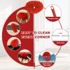Ceiling Fan Cleaner Duster Reusable Microfiber Ceiling Fan Blade Cleaner Removable Duster with Extension Pole Adjusts 13 to 49.7 Inch for Cleaning Walls Bookshelves Furniture Door Window Top (Red) view 3