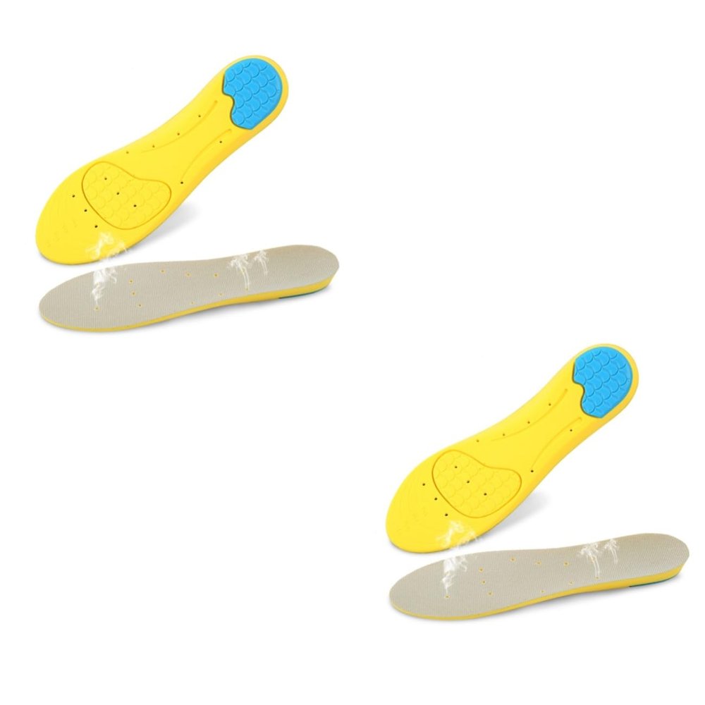 Mobestech 2pcs Flat Foot Insoles for Men Women Breathable Damping Sports Shoe Inserts Ultra Comfortable Can Be Cut Grey-