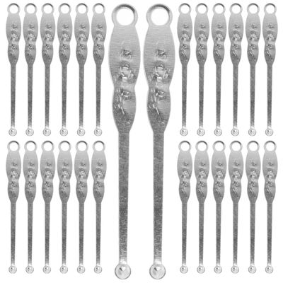Mobestech 100pcs Spoon Pick Wax Cleaner Earpick Stainless Steel