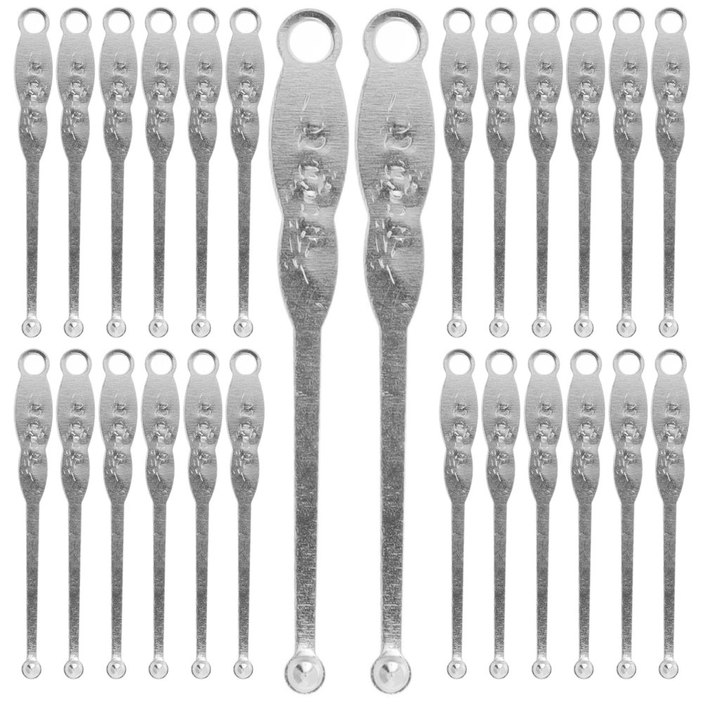 Mobestech 100pcs Spoon Pick Wax Cleaner Earpick Stainless Steel