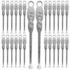 Mobestech 100pcs Spoon Pick Wax Cleaner Earpick Stainless Steel view 1