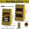 20 Pack Construction Party Goodie Bags with Stickers - Treat Bags for Kids' Construction Theme Birthday Parties view 2