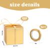 Adecortalk 100 Pcs Mini Gold Gift Boxes 2x2x2 Inches Paper Party Favor Boxes Gift Candy Boxes with Ribbons for Birtyhday Wedding Baby Shower Graduation Bridal Shower Halloween Christmas Valentine Gifts view 2