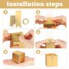 Adecortalk 100 Pcs Mini Gold Gift Boxes 2x2x2 Inches Paper Party Favor Boxes Gift Candy Boxes with Ribbons for Birtyhday Wedding Baby Shower Graduation Bridal Shower Halloween Christmas Valentine Gifts view 3