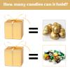 Adecortalk 100 Pcs Mini Gold Gift Boxes 2x2x2 Inches Paper Party Favor Boxes Gift Candy Boxes with Ribbons for Birtyhday Wedding Baby Shower Graduation Bridal Shower Halloween Christmas Valentine Gifts view 4