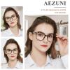 AEZUNI Large Frame Reading Glasses for Women Trendy Square Readers Eyeglasses 100 150 200 250 300 350 400 500 600 (Grey, 2.25) view 2