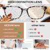 AEZUNI Large Frame Reading Glasses for Women Trendy Square Readers Eyeglasses 100 150 200 250 300 350 400 500 600 (Grey, 2.25) view 4