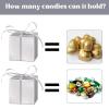 Adecortalk 100 Pcs Mini Silver Gift Boxes 2x2x2 Inches Small Party Favor Boxes Gift Candy Boxes with Lids & Ribbons for Birtyhday Wedding Baby Shower Graduation Bridal Shower Halloween Christmas Valentine Gifts view 4