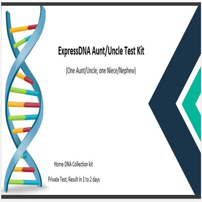 ExpressDNA Aunt/Uncle Niece/Nephew Test (Private Test, All lab fees Included, Test Results in 1 to 2 Days)