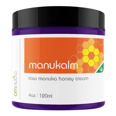 OmNutra New Zealand Manuka Honey Cream - 4OZ Medical Grade Manuka Honey Ointment UMF 15+ MGO 514+ for Eczema Psoriasis Rosacea Care with Colloidal Oatmeal