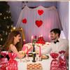 fjygwx13 50pcs Valentine's Day Cellophane Treat Bags Red Heart Cello Gift Bags Sweet Goodie Candy Party Favor Bags Plastic Gold Twist Ties for Wedding Anniversary Supplies view 4