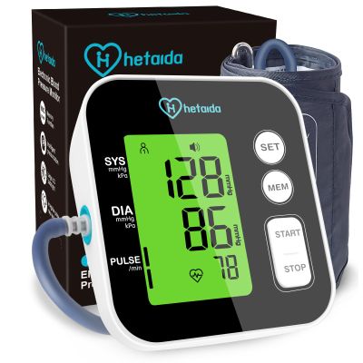 Blood Pressure Monitor, Upper Arm Blood Pressure Machine for Home Use, Digital Talking BP Monitor with 2x99 Readings Memory Adjustable Cuff 8.7"-16.5" Large LCD Backlit Display