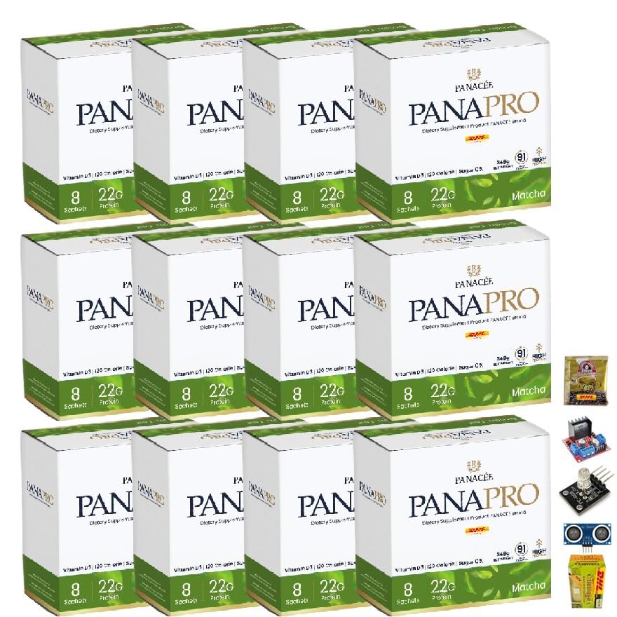 Innovative Germany Snack Healthy Delicious 8 Sachets/Box 320g Panacee Panapro Matcha Flavor Set 12 No0614289956 By Beautygoodshop [Get Free For You Beauty Gifts]