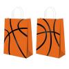 BQK 16 Pcs Basketball Gift Bags with Handles for Basketball Birthday Party Supplies Basketball Candy Treats Bags Basketball Party Favor Bags Basketball Goodie Bags view 1