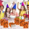BQK 16 Pcs Basketball Gift Bags with Handles for Basketball Birthday Party Supplies Basketball Candy Treats Bags Basketball Party Favor Bags Basketball Goodie Bags view 2