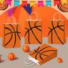 BQK 16 Pcs Basketball Gift Bags with Handles for Basketball Birthday Party Supplies Basketball Candy Treats Bags Basketball Party Favor Bags Basketball Goodie Bags view 3