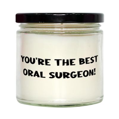 Appreciation Oral Surgeon Scent Candle, You're The Best Oral Surgeon!, Present for Coworkers, Cool Gifts from Friends, Toothbrush, Toothpaste, Dental Floss, Mouthwash, Toothpick