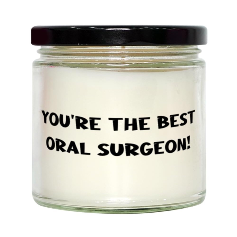 Appreciation Oral Surgeon Scent Candle, You're The Best Oral Surgeon!, Present for Coworkers, Cool Gifts from Friends, Toothbrush, Toothpaste, Dental Floss, Mouthwash, Toothpick