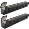 2 Pack Weekly Pill Organizer, Large 7 Day Pill Case, Daily Vitamin Case Medicine Box, AM/PM Pill Containers for Medicine Supplements Fish Oil (Black & Black) view 1
