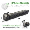 2 Pack Weekly Pill Organizer, Large 7 Day Pill Case, Daily Vitamin Case Medicine Box, AM/PM Pill Containers for Medicine Supplements Fish Oil (Black & Black) view 2