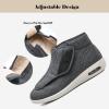 bumuam Women Wide Width Elderly Shoes,Winter Warm Plush Arthritis Swollen Feet Memory Foam Shoes Adjustable Closures Closed Toe No-Slip Boots Outdoor Men 7.5/Women 8.5 view 3