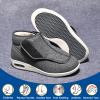 bumuam Women Wide Width Elderly Shoes,Winter Warm Plush Arthritis Swollen Feet Memory Foam Shoes Adjustable Closures Closed Toe No-Slip Boots Outdoor Men 7.5/Women 8.5 view 4