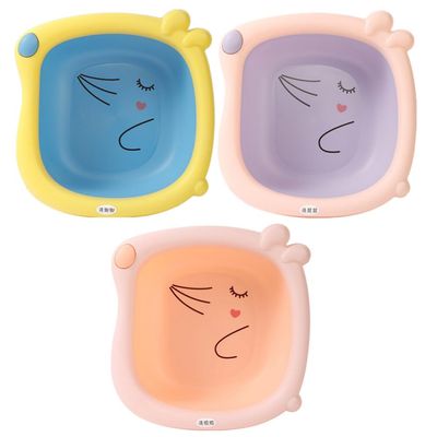 Healifty 3pcs Thickened Portable Washbasin Boy Girl Face Bath Tub and Foot Basin for Easy Use and Travel
