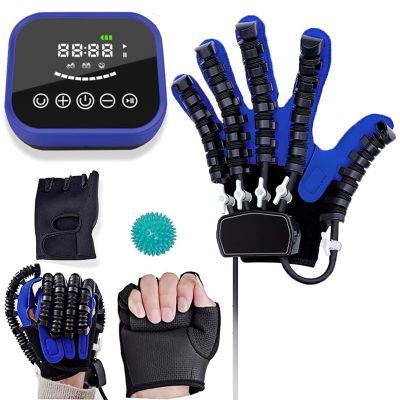 ATLION Rehabilitation Robot Gloves, Multi-Modal Rehabilitation Training Gloves, Portable Hemiplegia Finger Rehabilitation Trainer, Finger Splint for Hand Rehabilitation(B,Left Hand XL)