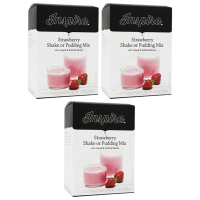 Inspire 15g Protein Shake or Pudding by Bariatric Eating - Strawberry (3-Pack)